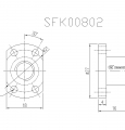 SFK00802滚珠丝杆螺母TBI品牌南京哈宁现货供应