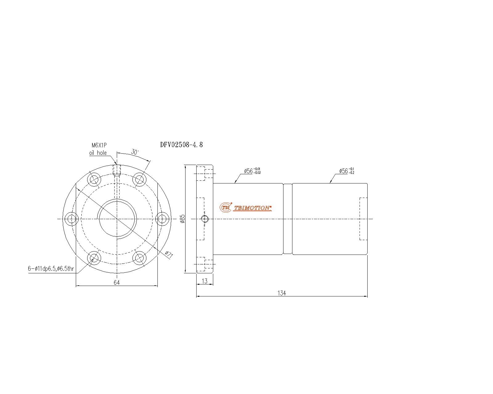 DFV02508-4.8滚珠丝杆螺母TBI品牌南京哈宁现货供应.jpg