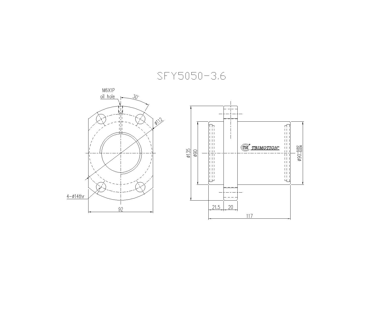 SFY05050-3.6滚珠丝杆螺母TBI品牌南京哈宁现货供应.jpg